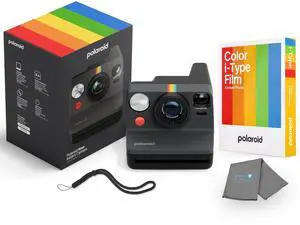 _Mega Brand Now 3rd Generation i-Type Instant Camera + 8 i-Type Color Film Bundle, Black, _Mega Brand Camera Bundle with a Lumintrail Lens Cleaning Cloth