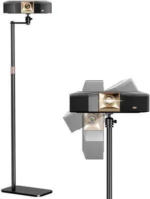 _Mega Brand Universal Projector Stand  Height Adjustable & 360° Rotatable Mount with 1/4" Screw, Compatible with Projectors, Cameras, Webcams for Home, Office, and Outdoor Use