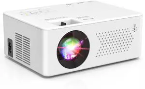 _Mega Brand Mini Bluetooth Projector, Full HD 1080P Supported Portable Outdoor Movie Projector for iOS, Android, Windows, Compatible with TV Stick/HDMI/Smartphone/PS4/USB [Remote Included]