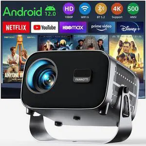 _Mega Brand Smart Projector with WIFI and Bluetooth,800ANSI Native 1080P Portable Projector Built-in Apps, Auto Keystone&Electric Focus Movie Projector for Home Theater,Compatible with IOS/Android/HD