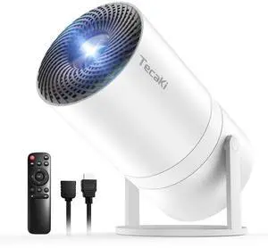 _Mega Brand Mini Portable Projector with WiFi and Bluetooth, Movie projector 1080P HD Supported, Auto Keystone Correction, 180° Rotatable, Compatible with TV Stick, HDMI, USB, Smartphone, Laptop