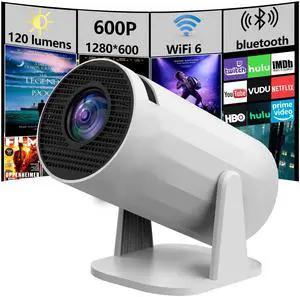 _Mega Brand Projector with wifi and bluetooth, rotate at any angle, outdoor portable, automatic button calibration for mobile phones,tv sticks,laptops,mini projector for iphone,projector with screen