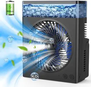 _Mega Brand, 8000mAh 8-Inch Rechargeable Battery Operated Fan with 600mL Water Tank, Cooling Desk Misting Fans for Outside, Perfect Quite Mist Water Spray Fans for Home Office Camping Patio