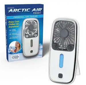 _Mega Brand Pocket Small Portable Fan, Powerful, Personal Air Cooler with 3 Adjustable Speeds, 12-Hour Battery Life, Hand Fan for Indoor and Outdoor Use