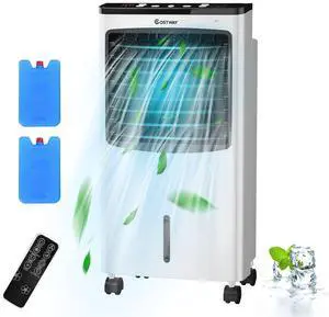 _Mega Brand Portable Evaporative Air Cooler for Room,Air Cooler for Cooling and Sleep with Remote Control,7.5-Hour Timer,2 Ice Boxes,Quiet Evaporative Cooler for Bedroom Indoor Use Home Office Dorms