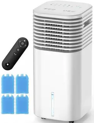 _Mega Brand Windowless Portable Air Conditioners with 4Modes & 3Speeds,15H Timer for Smart Auto-off,2Gal Tank for 20H Cooling,Evaporative Air Cooler 17 FT Remote,120°Swing Swamp Cooler No Hose Needed