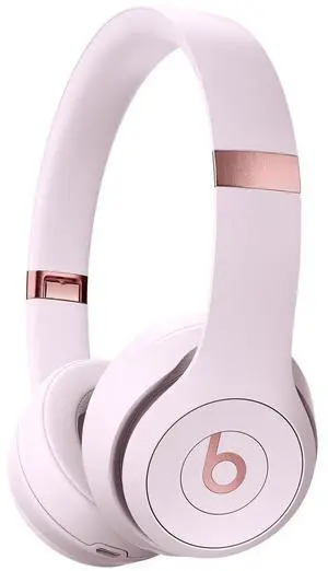 _Mega Brand Solo 4 - Wireless Bluetooth On-Ear Headphones, Apple & Android Compatible, Up to 50 Hours of Battery Life - Cloud Pink