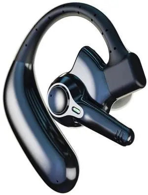 _Mega Brand Dual-Mic AI Noise Cancelling Bluetooth Headset for Cell Phones, 10 Days Standby 30Hrs HD Talktime Bluetooth Earpiece IPX6 Waterproof Ultralight for Driving/Truckers/Business, Black