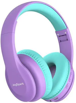 _Mega Brand Kids Bluetooth Headphones, Lightweight Wireless Headphones for Kids, 85/94dB Volume Limited, 60 Hours Playtime, Bluetooth 5.3, Over-Ear Toddler Headsets with Built-in Mic-Purple