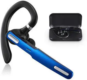 _Mega Brand Bluetooth Headset, Wireless Bluetooth Earpiece V5.0 Hands-Free Earphones with Stereo Noise Canceling Mic, Compatible iPhone Android Cell Phones Driving/Business/Office
