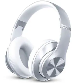 _Mega Brand Headphones Wireless Bluetooth,60 Hours Playtime Foldable Lightweight Bluetooth Headphones Wireless Over Ear Wired Hi-Fi Stereo with 6 EQ Modes, Deep Bass Adjustable Headset with Mic