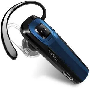 _Mega Brand Bluetooth Earpiece, M26 Bluetooth Headset Handsfree V5.0 Wireless Earpiece Headphone with Noise Reduction and Microphone Compatible for Android iPhone Cell Phone Laptop - Blue