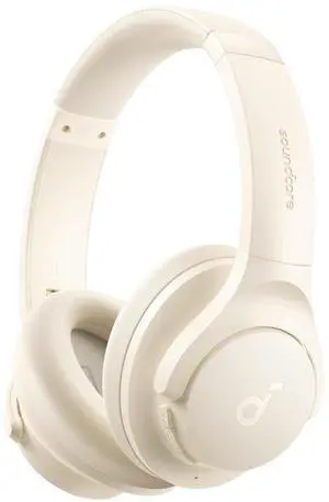 _Mega Brand by Anker Q20i Hybrid Active Noise Cancelling Headphones, Wireless Over-Ear Bluetooth, 40H Long ANC Playtime, Hi-Res Audio, Big Bass, Customize via an App, Transparency Mode (White)