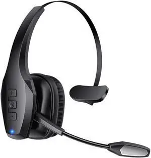 _Mega Brand Trucker Bluetooth Headset, Wireless Headset with Mic, Bluetooth Headsets with Dual Noise Cancelling Microphone & Mute Button, 55Hrs Working Time PC Headsets for Cell Phones, Computer