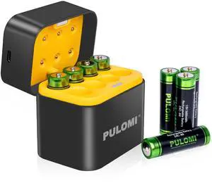 _Mega Brand Rechargeable AA Batteries Li-ion, 1.5V 3600mWh High Capacity Long Lasting Recargables Lithium ion AA Battery,Double A Batteries with Fast Charging Storage Box(Charger+8Pack)for Blink Xbox