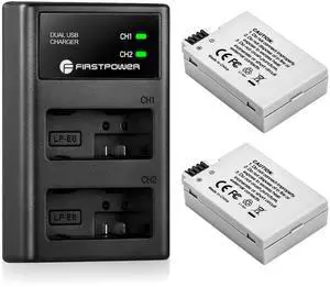 _Mega Brand LP-E8 Battery and Dual USB Charger Compatible with Canon EOS Rebel T2i, T3i, T4i, T5i, EOS 550D, 600D, 650D, 700D, Kiss X4, Kiss X5, Kiss X6 Cameras