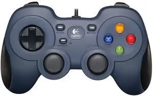 _Mega Brand F310 Wired Gamepad Controller Console Like Layout 4 Switch D-Pad PC - Blue/Black