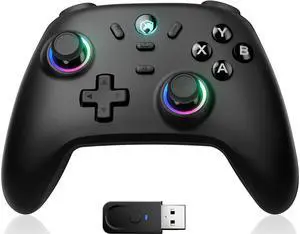 _Mega Brand Wireless PC Gaming Controller - Hall Effect Joystick, 2.4G & Wired 1000Hz Polling Rate, 800mAh Battery, Adjustable Turbo/Vibration - for PC/Switch/iOS/Android