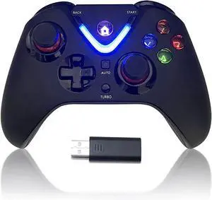 _Mega Brand Wireless Game Controller with LED Lighting Compatible with Xbox One S/X, Xbox Series S/X Gaming Gamepad, Remote Joypad with 2.4G Wireless Adapter, Rechargeable Battery