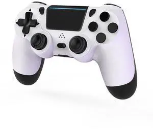_Mega Brand Wireless Controller for PS4,Dual Vibration Game Joystick/Motion Sensing/Touchpad/Speaker/3.5mm Headphone,Compatible with PS4/Slim/Pro Console/PC(white+black)
