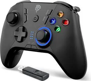 _Mega Brand Wireless Gaming Controller for Windows PC/Steam Deck/PS3/Android TV BOX, Dual Vibrate Plug and Play Gamepad Joystick with 4 Customized Keys,Battery Up to 14 Hours, Work for Nintendo Switch