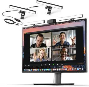 _Mega Brand Video Conference Lighting - Webcam Light for Streaming, LED Monitor and Laptop Light for Video Conferencing, Zoom Lighting for Computer, Replace Ring Light for Zoom Meeting, Double Kit