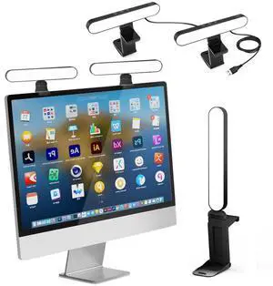 _Mega Brand Video Conference Lighting, LED Streaming Light for Video Calls, Webcam Light with Adjustable Monitor Mount, Zoom Lighting for Computer, Laptop Ring Light for Video Recording, Double Kit