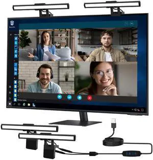 _Mega Brand Video Conference Lighting - Webcam Light for Streaming, 3 Color Adjustable & Anti-Blue-Light, LED Monitor Laptop Light for Zoom Calls, Video Conference, Online Class, Live Streaming _Mega Brand Video Conference Lighting - Webcam Light for Streaming, 3 Color Adjustable & Anti-Blue-Light, LED Monitor Laptop Light for Zoom Calls, Video Conference, Online Class, Live Streaming