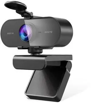 _Mega Brand 2K Webcam for PC/Mac/laptop: Mic included, Full HD streaming, privacy cover, USB-C. Small external, ideal for Teams and gaming.