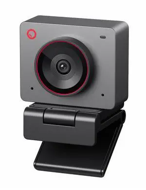 _Mega Brand Meet 2-4K Webcam for PC with 1/2"Sensor,AI Framing & Autofocus,Beauty Mode,Lightweight,Gesture Control,HDR,Dual Microphone,60 FPS,Web Cam for Streaming, Meeting,Gaming.(Space Grey)