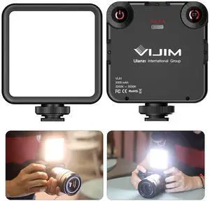 _Mega Brand VL-81 3000mAh Bi-Color LED Video Light w Softbox - 3200K-5600K+CRI95 Rechargeable Camera Light, 3 Cold Shoe Mount for DSLR/GoPro/Sony/Canon/iPhone, Vlog Filming TikTok Live & Photography