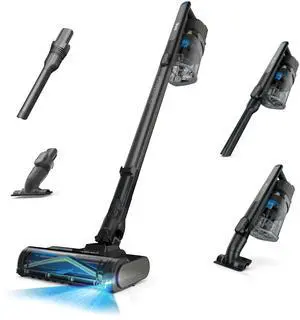 _Mega Brand PowerPro Reveal Plus Cordless Vacuum, FloorDetect & Dirt-Reveal Technology, HEPA Filter, Carpet & Hard Floor, Rechargeable, Charcoal, IZ376H