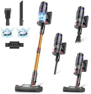 _Mega Brand Cordless Vacuum Cleaner, 550W/50Kpa/70Mins Vacuum Cleaners for Home with Smart Auto Mode/LED Touch Display,Self-Standing Cordless Stick Vacuum Rechargeable,Vacuum Cleaner for Pet Hair