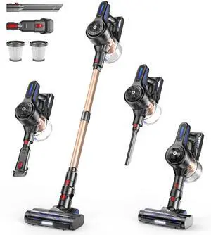 _Mega Brand Cordless Vacuum Cleaner, Powerful Stick Vacuum with 45min Runtime, Anti-Tangle Vacuum Cleaners for Home, 1.5L Dust Cup, Rechargeable Wireless Vacuum for Hardwood Floor Carpet Pet Hair