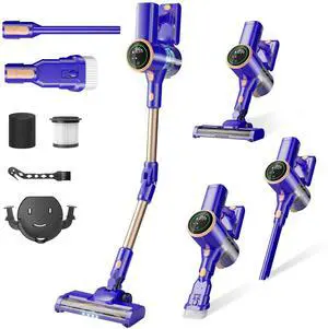 _Mega Brand Cordless Vacuum Cleaner,180°Bendable Wand Stick Vacuum Cleaners with Touch Screen,8in1 Vacuum with Lightweight Rechargeable Battery,Longlasting Runtime for Home Hard Floor Low-Pile Carpet