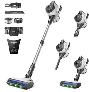 _Mega Brand Cordless Vacuum Cleaner, 48KPA/550W/60Mins Powerful Stick Vacuum for Home, Anti-Tangle, Self-Standing, Lightweight, Charging Dock, Vacuum Cleaner for Hardwood Floor/Carpet/Pet Hair/Car, M1