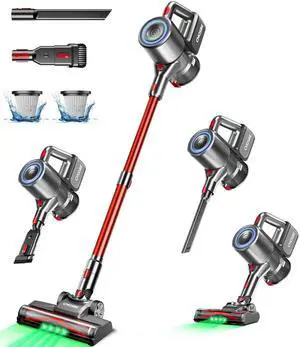 _Mega Brand Cordless Vacuum Cleaner,500W/40Kpa Stick Vacuum with 45Mins Runtime,Self-Standing Vacuum Cleaners for Home,Anti-Tangle,1.5L Dust Cup,Rechargeable Vacuum for Hardwood Floor Carpet Pet Hair