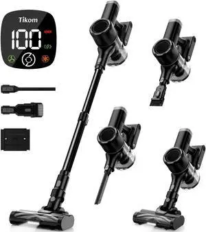 _Mega Brand Cordless Vacuum Cleaner for Home, 40000Pa/450W Stick Vacuum with Charging Wall Dock, Anti-Tangle, Lightweight Handheld Vacuum for Pet Hair, Hard Floor, Carpet, V450
