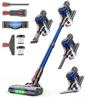 _Mega Brand Cordless Vacuum Cleaner,500W/40Kpa Vacuum Cleaners for Home,60Mins Stick Vacuum with LED Display,Anti-Tangle&Wall Mount Charging,8 in 1 Lightweight Vacuum for Hard Floors Carpet Pet Hair