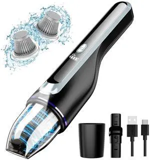 _Mega Brand Handheld Vacuum Cordless - Car Vacuum with Brushless Motor & 14000Pa Powerful Suction, 1.2lbs Lightweight, LED Light, Slim Mini Vacuum Cleaner for Car Home Office Pet