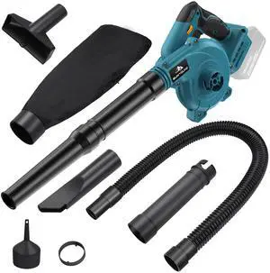 _Mega Brand Cordless Leaf Blower for Makita 18V Battery,Electric Jobsite Air Blower with Brushless Motor,6 Variable Speed Up to 180MPH,2in1 Handle Electric Blower and Vacuum Cleaner
