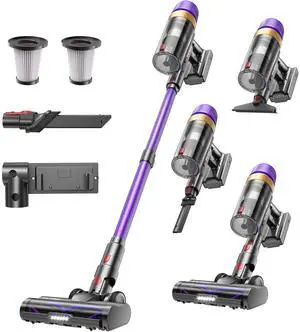 _Mega Brand 580W 48Kpa 65Mins Vacuum Cleaners for Home,Stick Vacuum Cordless Rechargeable with LED Display,Self-Standing,Anti-Tangle,Vacuum Cordless for Hard Floor,Carpet,Pet Hair
