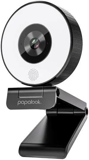 _Mega Brand 2K/1080P Webcam with Light and Privacy Cover, PA552 Full HD Streaming Web Camera with Dual Microphones, Plug and Play USB Computer Webcam for PC Laptop Desktop, Mac Zoom Skype Teams