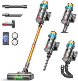 _Mega Brand Cordless Vacuum Cleaner, Upgraded 580W 48KPA 65Mins Vacuum Cleaners for Home,Stick Vacuum with Self-Standing and Touch Screen,Anti-Tangled Handheld Vacuum for Pet Hair,Floors,Carpets,K10