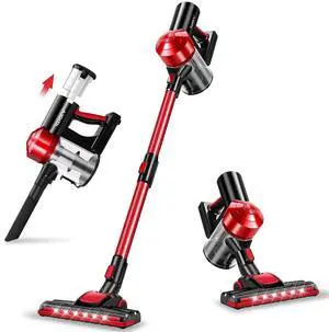 _Mega Brand C150 Cordless Vacuum Cleaner Rechargeable with 2200mAh Detachable Battery, 18000Pa Cyclone Vacuum with HEPA Filter, Lightweight Portable Handheld Stick Vacuum for Hard Floor Car Cleaning