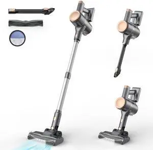 _Mega Brand N8 Cordless Vacuum Cleaner,Lightweight Stick Vacuum with Powerful Suction,2200mAh Battery,40 Mins Runtime,Self-Standing,Rechargeable Vacuum Cleaners for Home Hardwood Floor Carpet Pet Hair