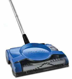_Mega Brand Rechargeable Floor Sweeper, Motorized Brushroll, Compact Swivel Design, Easy-Empty Dust Cup, 10" Cleaning Path, Powerful Debris, Dust & Pet Hair Pickup, for All Floor Types, Blue, V2700Z