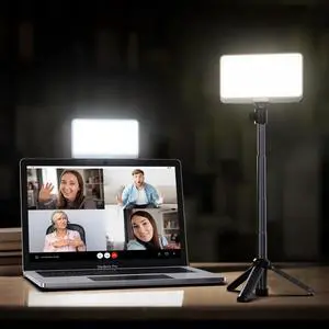 _Mega Brand Zoom Lighting for Computer, 30 Light Modes, Portable Video Conference Lighting for Laptop, Ring Light for Desk, Zoom Call, Video Call, Video Conferencing, Remote Working Space Gray