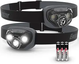 _Mega Brand LED Headlamp PRO (2-Pack), IPX4 Water Resistant Headlamps, High-Performance Head Light for Outdoors, Camping, Running, Storm, Survival LED Light for Emergencies (Batteries Included)