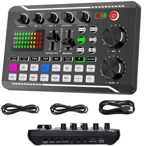 _Mega Brand Professional Audio Mixer,_Mega Brand Live Sound Card and Audio Interface with DJ Mixer Effects and Voice Changer,Podcast Production Studio Equipment,Prefect for Streaming/Podcasting/Gaming